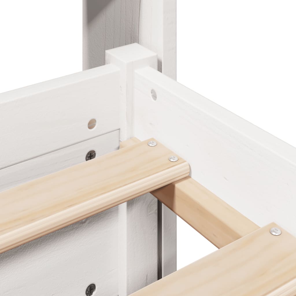 Bed Frame | White | Solid pine wood, Plywood | 140x190 cm | Bed Frame