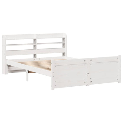 Bed Frame | White | Solid pine wood | Double | Double Bed Frame