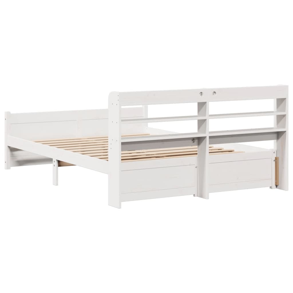 Bed Frame | White | Solid pine wood | Double | Double Bed Frame