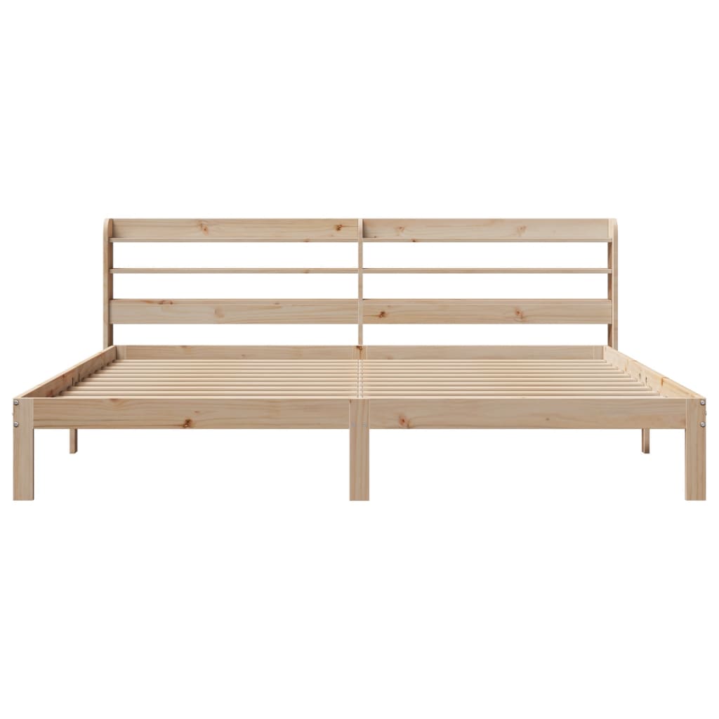 Bed Frame with Headboard without Mattress 200x200 cm