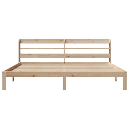 Bed Frame with Headboard without Mattress 200x200 cm