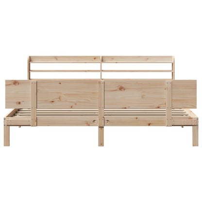 Bed Frame with Headboard without Mattress 200x200 cm