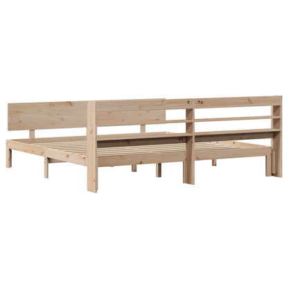 Bed Frame with Headboard without Mattress 200x200 cm