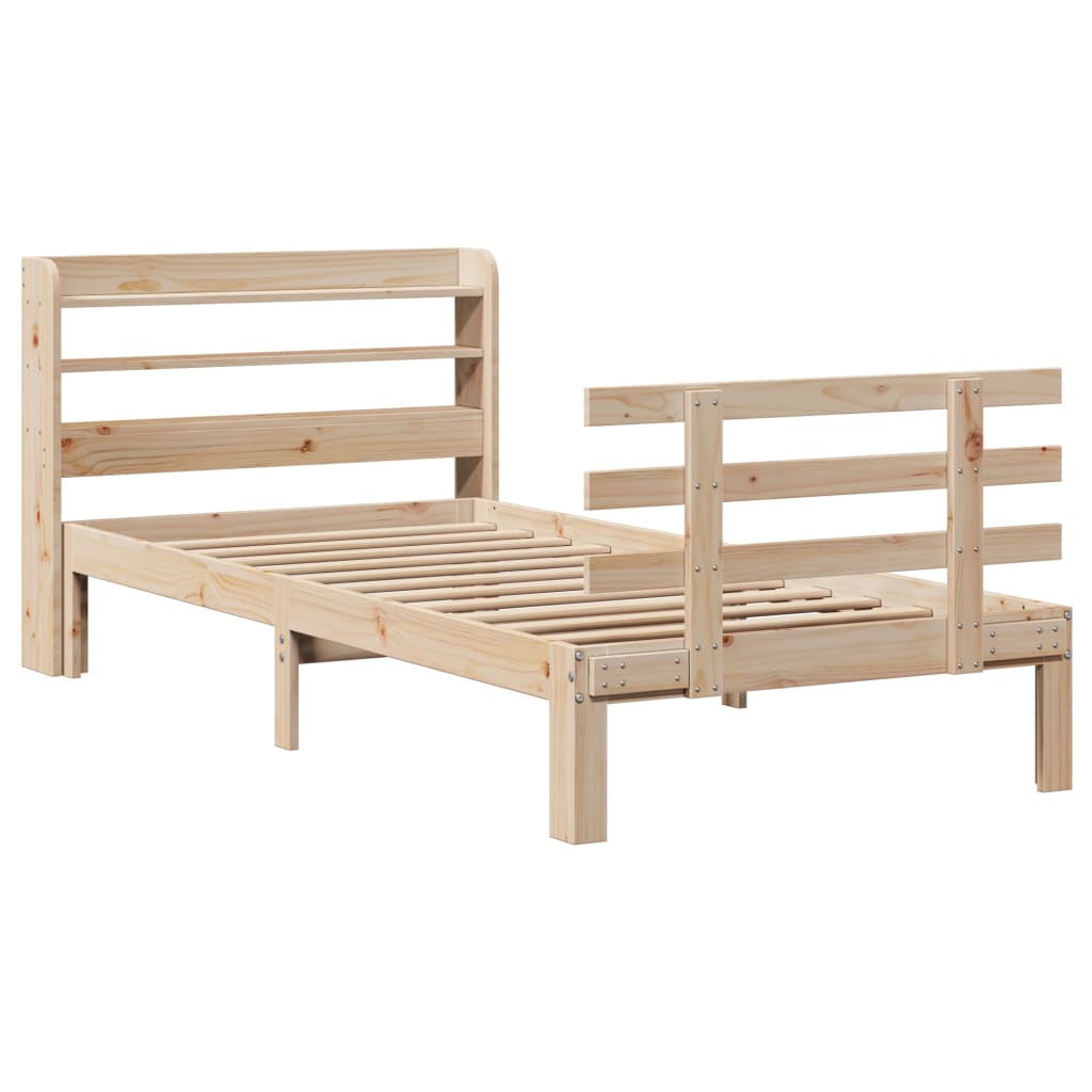 Bed Frame with Headboard without Mattress 90x190 cm Single