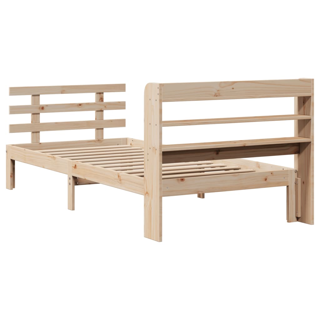 Bed Frame with Headboard without Mattress 90x190 cm Single