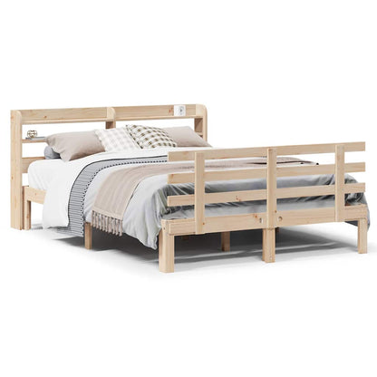 Bed Frame | Natural Pine | Solid Pine Wood, Plywood | Double | Bed Frame
