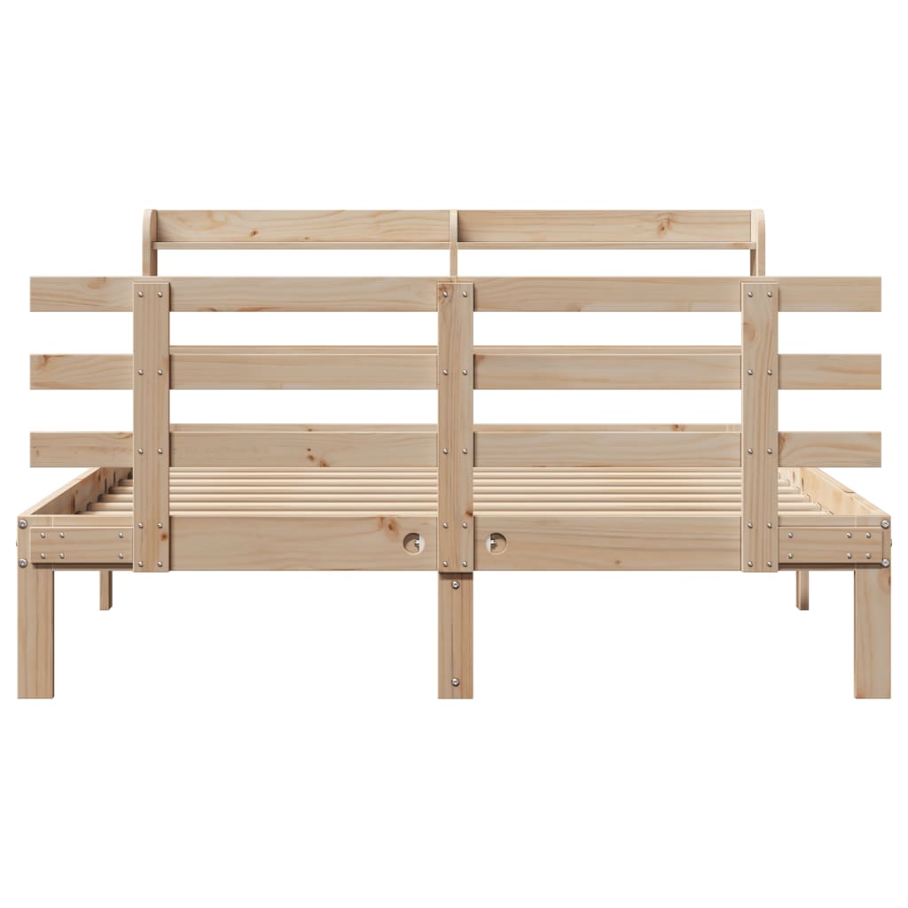 Bed Frame | Natural Pine | Solid Pine Wood, Plywood | Double | Bed Frame