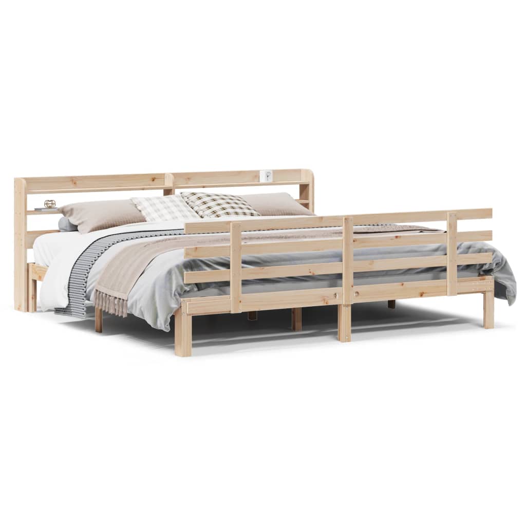 Bed Frame | Untreated Pine | Solid Pine Wood | Super King | Bed Frame