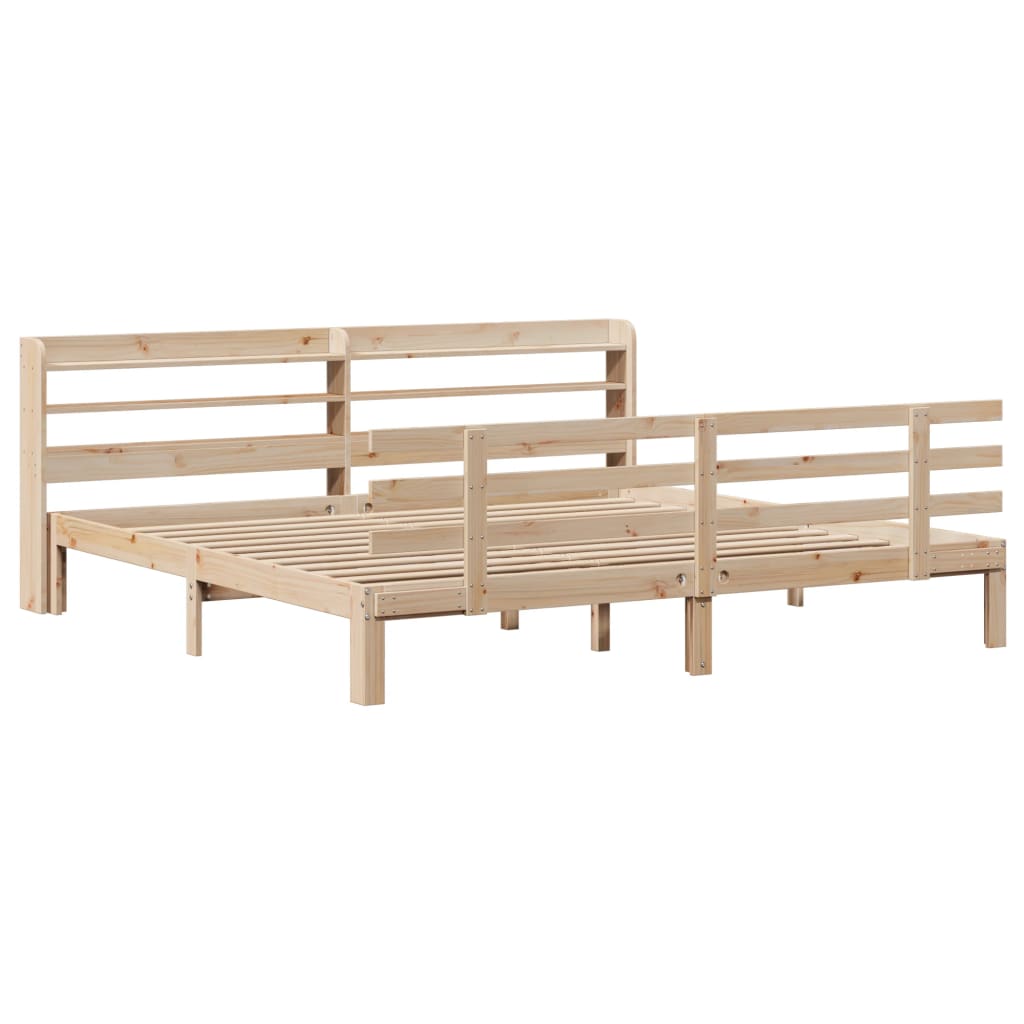 Bed Frame | Untreated Pine | Solid Pine Wood | Super King | Bed Frame