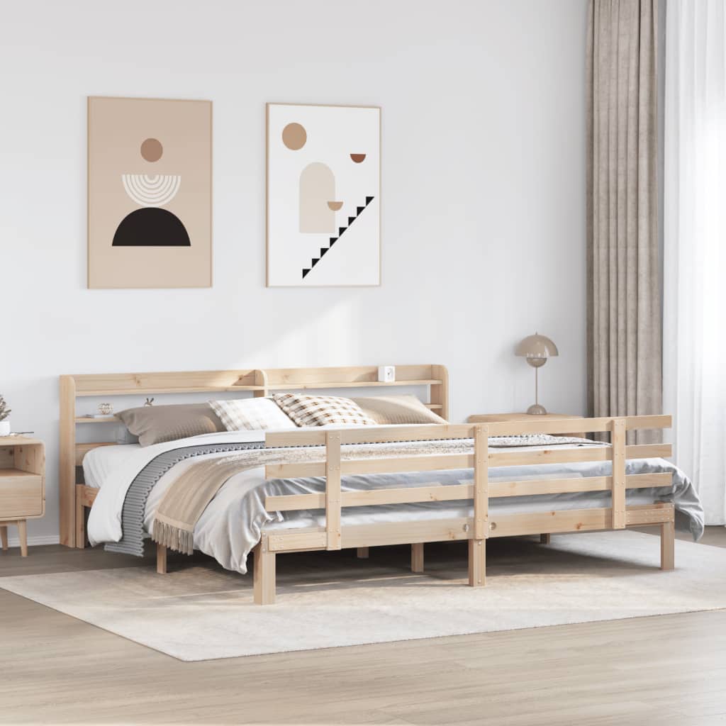 Bed Frame | Untreated Pine | Solid Pine Wood | Super King | Bed Frame