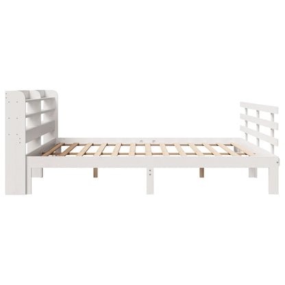 Bed Frame | White | Solid pine wood, Plywood | Double | Bed Frame
