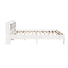 Bed Frame without Mattress White 200x200 cm Solid Wood Pine