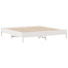 Bed Frame without Mattress White 200x200 cm Solid Wood Pine