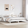 Bed Frame without Mattress White 200x200 cm Solid Wood Pine