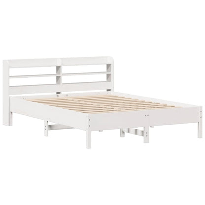 Bed Frame without Mattress White 160x200 cm Solid Wood Pine