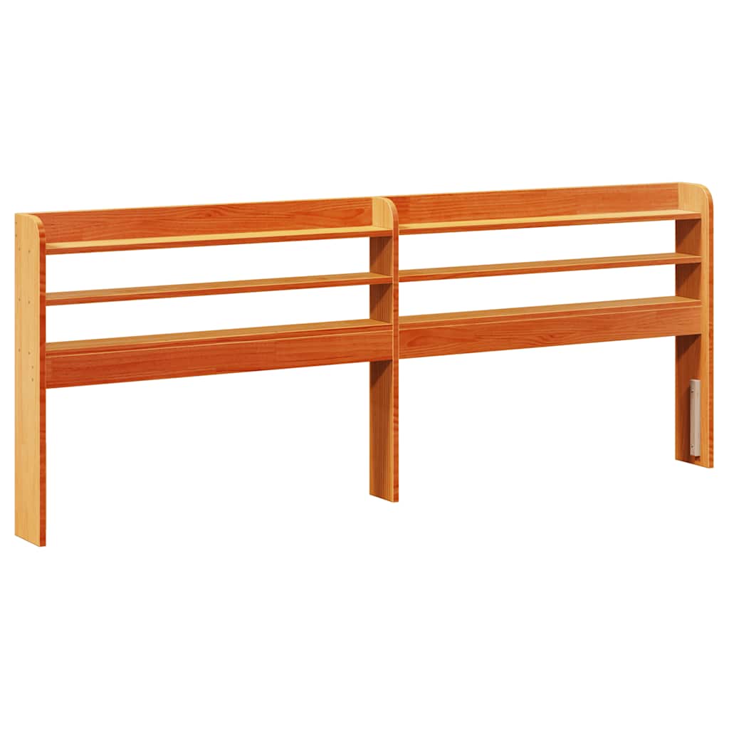 Bed Frame without Mattress Wax Brown 140x200 cm Solid Wood Pine