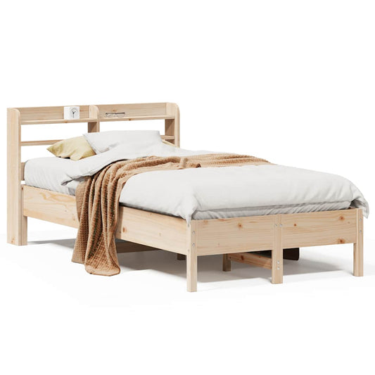 Bed Frame without Mattress 75x190 cm Small Single Solid Wood Pine