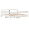 Bed Frame without Mattress White 200x200 cm Solid Wood Pine
