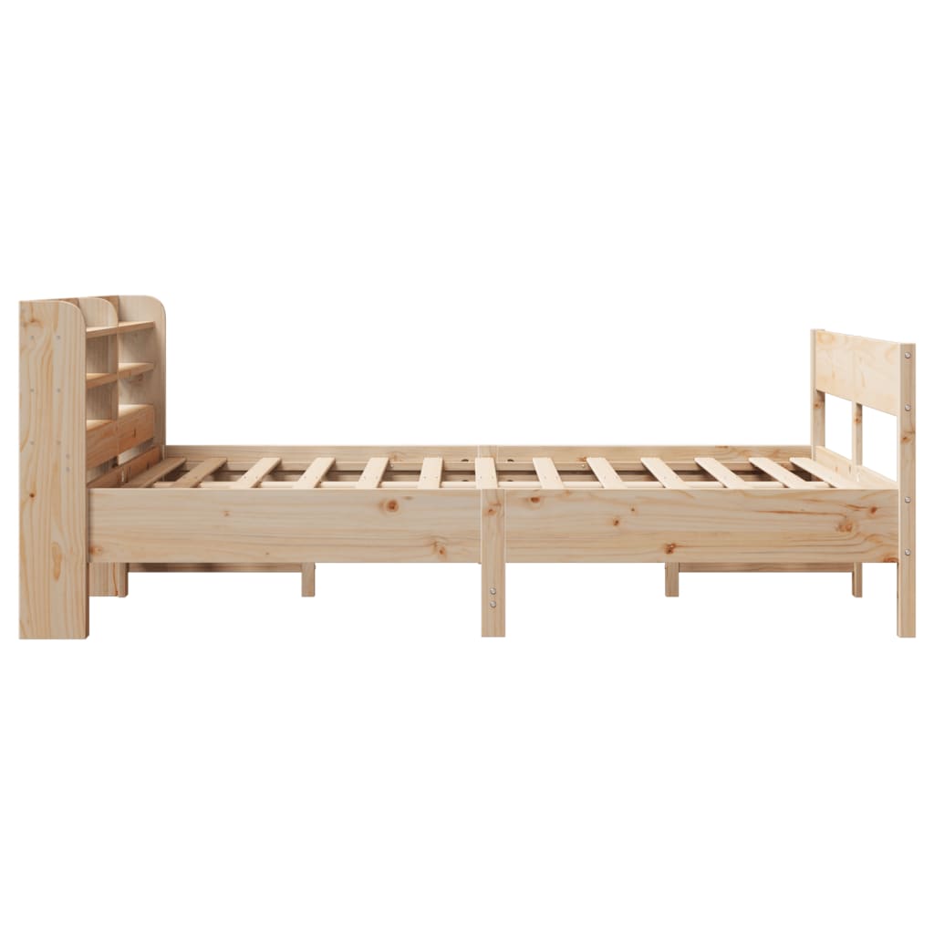 Bed Frame without Mattress 150x200 cm King Size Solid Wood Pine