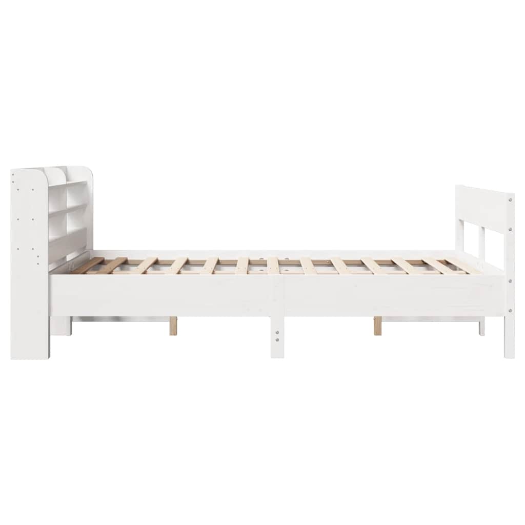 Bed Frame without Mattress White 120x200 cm Solid Wood Pine