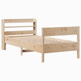 Bed Frame with Headboard 100x200 cm Solid Wood Pine