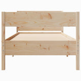 Bed Frame with Headboard 100x200 cm Solid Wood Pine