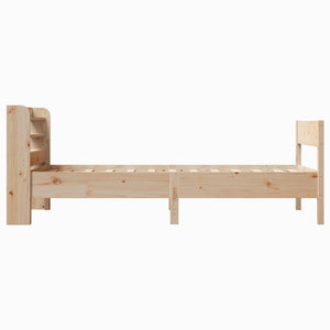 Bed Frame with Headboard 100x200 cm Solid Wood Pine