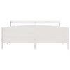 Bed Frame without Mattress White 200x200 cm Solid Wood Pine
