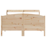 Bed Frame with Headboard 160x200 cm Solid Wood Pine