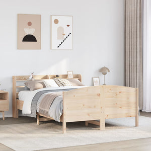 Bed Frame with Headboard 160x200 cm Solid Wood Pine