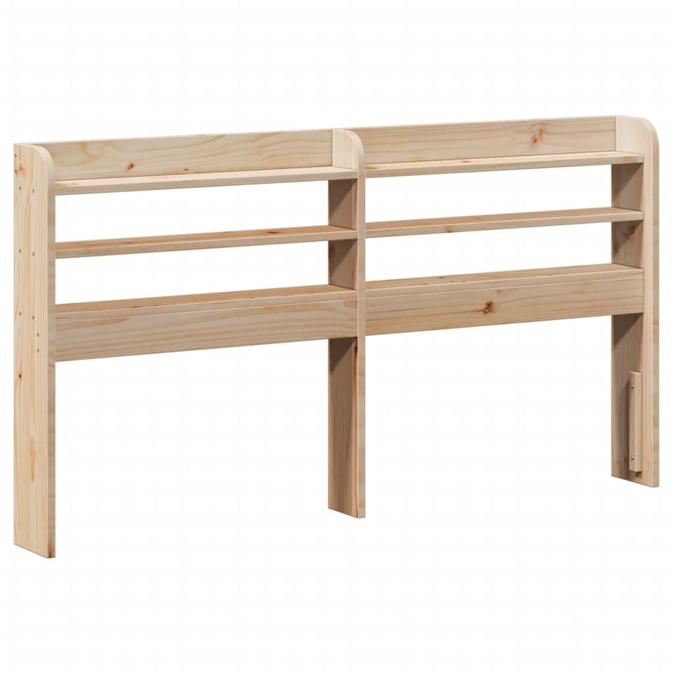 Bed Frame with Headboard 140x190 cm Solid Wood Pine