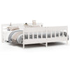 Bed Frame without Mattress White 200x200 cm Solid Wood Pine