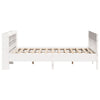 Bed Frame without Mattress White 200x200 cm Solid Wood Pine
