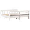 Bed Frame without Mattress White 200x200 cm Solid Wood Pine