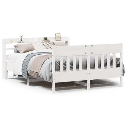 Bed Frame without Mattress White 140x200 cm Solid Wood Pine