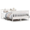 Bed Frame without Mattress White 140x200 cm Solid Wood Pine