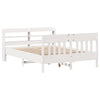 Bed Frame without Mattress White 140x200 cm Solid Wood Pine
