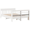 Bed Frame without Mattress White 140x200 cm Solid Wood Pine