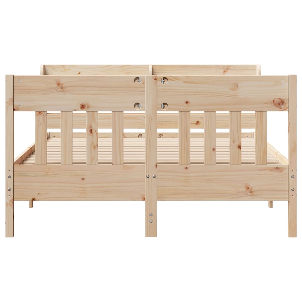 Bed Frame without Mattress 120x200 cm Solid Wood Pine