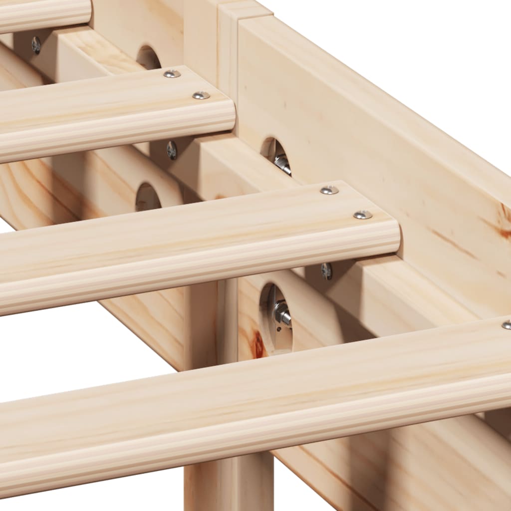 Bed Frame without Mattress 120x200 cm Solid Wood Pine
