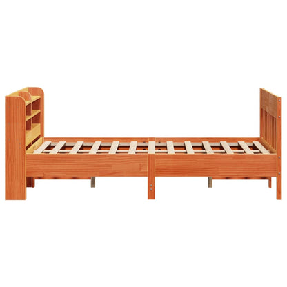 Bed Frame without Mattress Wax Brown 120x200 cm Solid Wood Pine