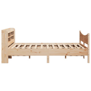 Bed Frame with Headboard 150x200 cm King Size Solid Wood Pine