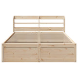 Bed Frame with Headboard 160x200 cm Solid Wood Pine