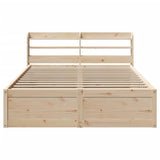 Bed Frame with Headboard 150x200 cm King Size Solid Wood Pine