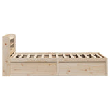 Bed Frame with Headboard 90x200 cm Solid Wood Pine