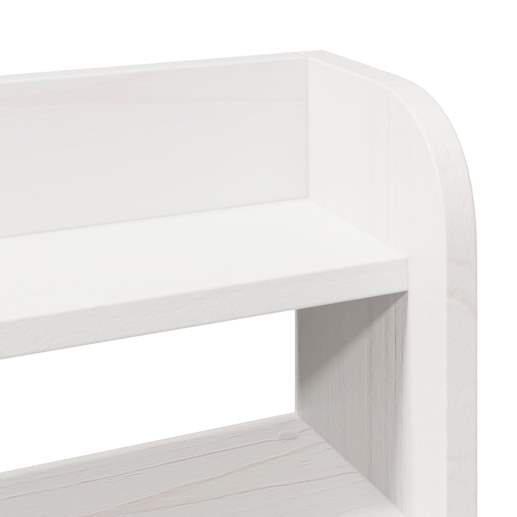 Bed Frame with Headboard White 140x190 cm Solid Wood Pine