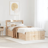 Bed Frame with Headboard 75x190 cm Small Single Solid Wood Pine