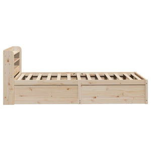 Bed Frame with Headboard 75x190 cm Small Single Solid Wood Pine