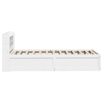 Bed Frame with Headboard White 75x190 cm Small Single Solid Wood Pine