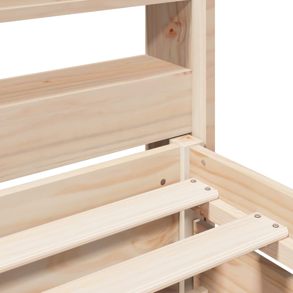 Bed Frame without Mattress 150x200 cm King Size Solid Wood Pine